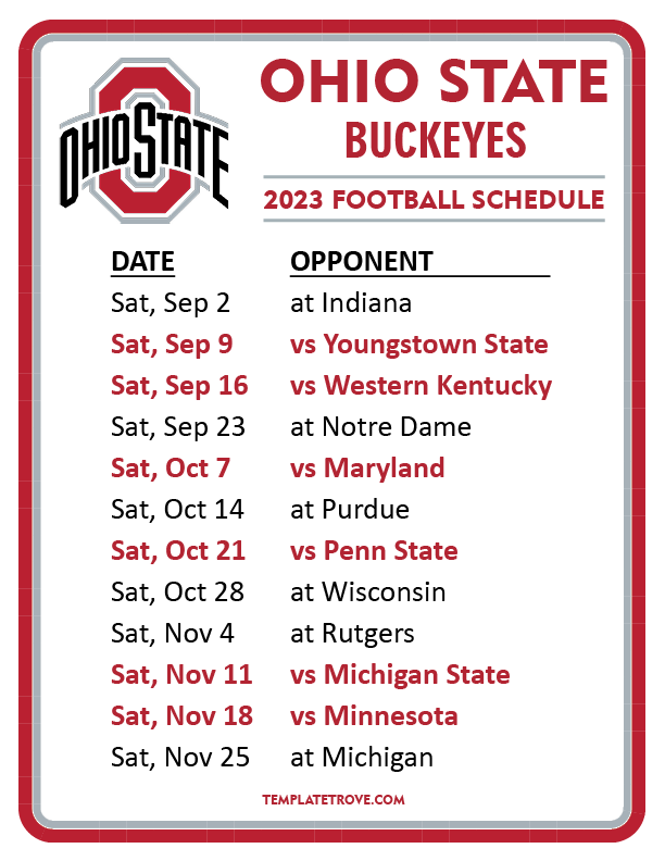 2024 Ohio State Football Schedule Staci Adelind