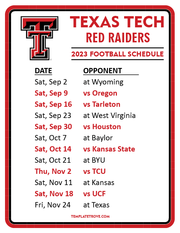 2024 Texas Tech Baseball Schedule Ketti Meridel