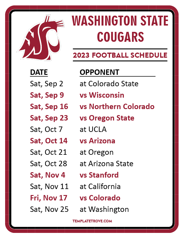 Washington State Cougars Schedule 2024 Supercross 2024 Schedule