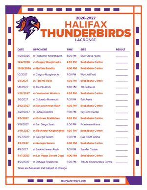 Halifax Thunderbirds 2026-27 Printable Schedule - Mountain Times