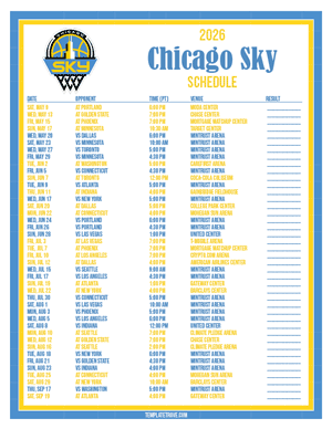 Chicago Sky 2026
 Printable Basketball Schedule - Pacific Times