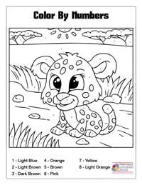 Coloring By Numbers Coloring Pages 10B