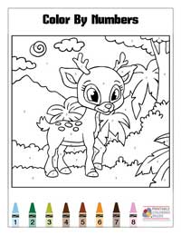 Coloring By Numbers Coloring Pages 11 - Colored By
