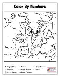 Coloring By Numbers Coloring Pages 11B