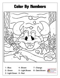 Coloring By Numbers Coloring Pages 13B