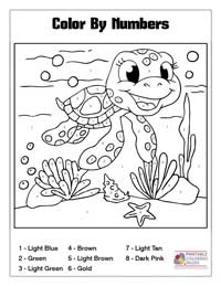Coloring By Numbers Coloring Pages 10B