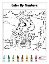 Coloring By Numbers Coloring Pages 17 - Colored By