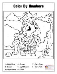 Coloring By Numbers Coloring Pages 17B