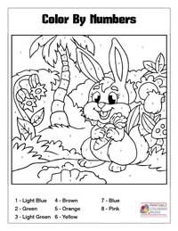 Coloring By Numbers Coloring Pages 18B