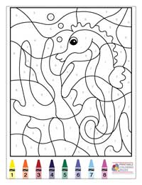 Coloring By Numbers Coloring Pages 4 - Colored By