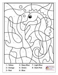 Coloring By Numbers Coloring Pages 4B