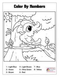 Coloring By Numbers Coloring Pages 7B