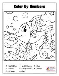Coloring By Numbers Coloring Pages 8B