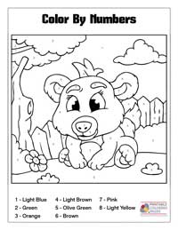 Coloring By Numbers Coloring Pages 9B