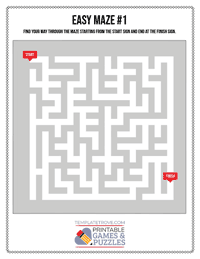 Printable Easy Maze #1