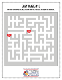 Printable Easy Maze #13