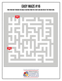 Printable Easy Maze #16