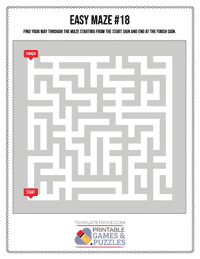 Printable Easy Maze #18