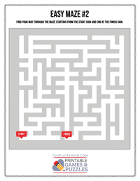 Printable Easy Maze #2