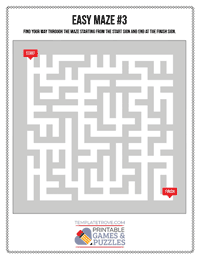 Printable Easy Maze #3