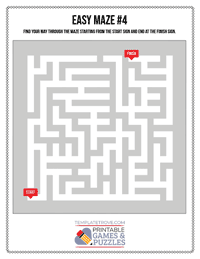 Printable Easy Maze #4