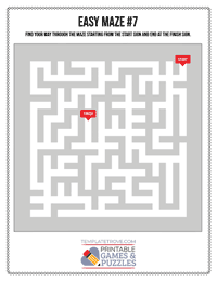 Printable Easy Maze #7