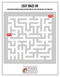 Printable Easy Maze #8