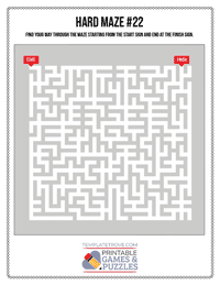 Printable Hard Maze #22