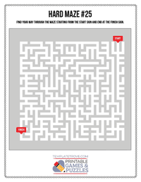 Printable Hard Maze #25