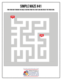 Printable Simple Maze #41