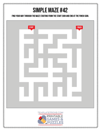 Printable Simple Maze #42