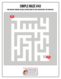 Printable Simple Maze #43