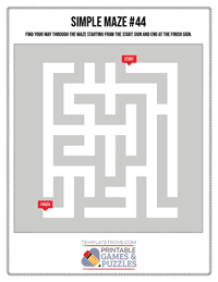 Printable Simple Maze #44