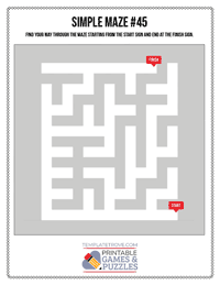 Printable Simple Maze #45