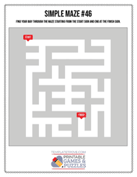 Printable Simple Maze #46