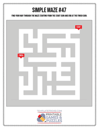 Printable Simple Maze #47