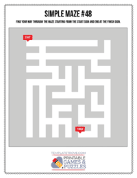 Printable Simple Maze #48