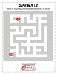 Printable Simple Maze #49