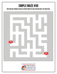 Printable Simple Maze #50
