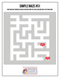 Printable Simple Maze #51