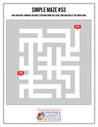 Printable Simple Maze #53