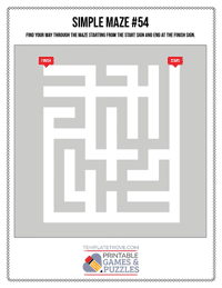 Printable Simple Maze #54