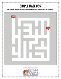 Printable Simple Maze #55