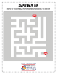 Printable Simple Maze #56