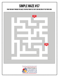 Printable Simple Maze #57