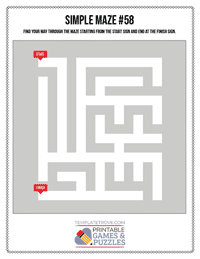 Printable Simple Maze #58