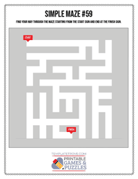 Printable Simple Maze #59