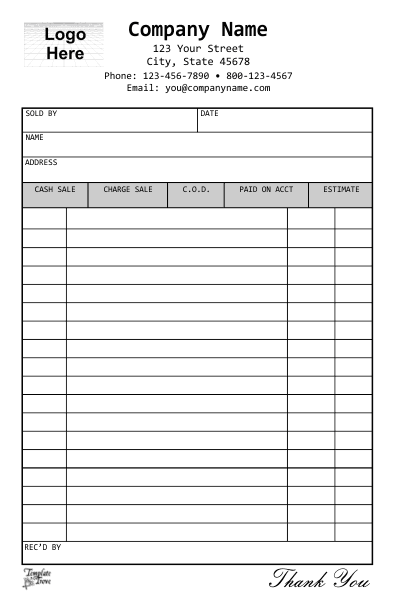 Receipt Template 2