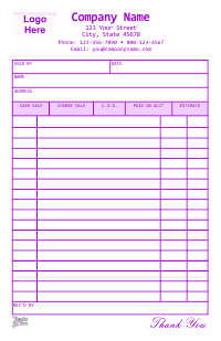 Receipt Template 2 - Purple