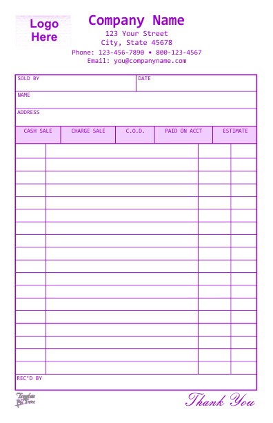 Receipt Template 2